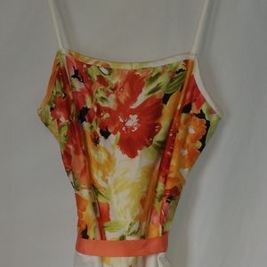 50's Style Floral with mesh net underneath